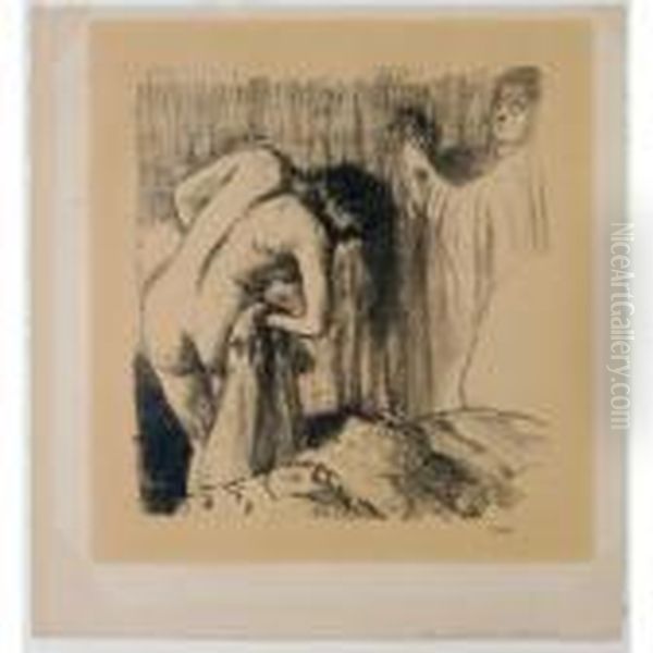 After The Bath Iii (reed & Shapiro 65) Oil Painting by Edgar Degas