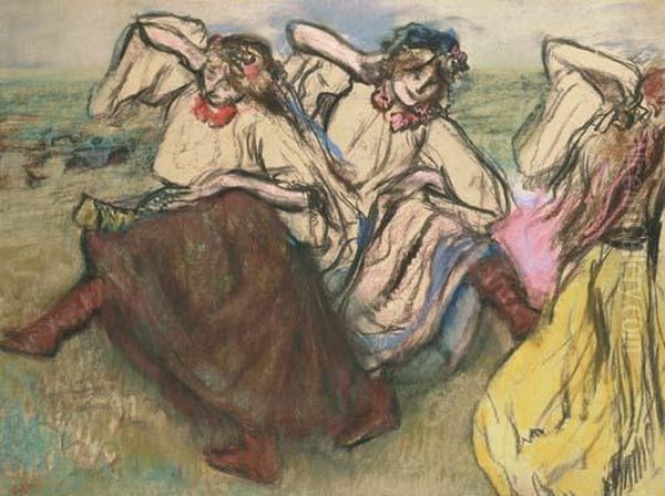 Danseuses Russes Oil Painting by Edgar Degas