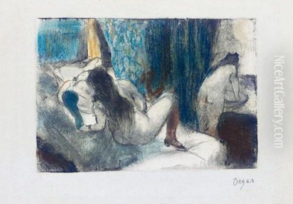 Femmes Nues Oil Painting by Edgar Degas