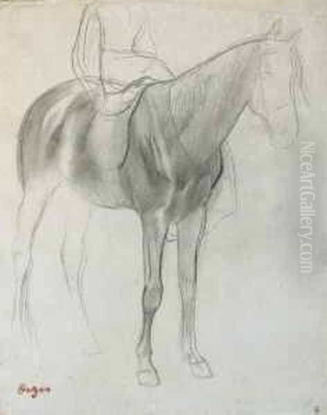 Cheval Monte Par Une Amazone Oil Painting by Edgar Degas