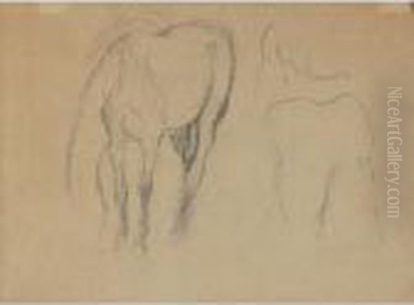 Etude De Cheval Oil Painting by Edgar Degas