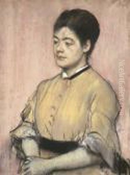 Portrait De Femme Oil Painting by Edgar Degas