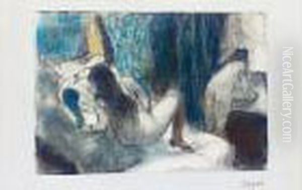 Femmes Nues Oil Painting by Edgar Degas