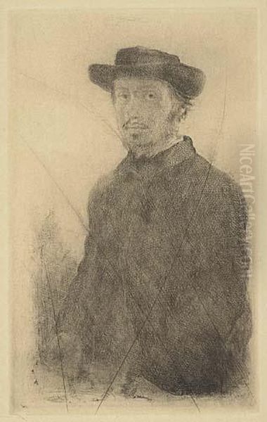 Autoportrait>. Oil Painting by Edgar Degas