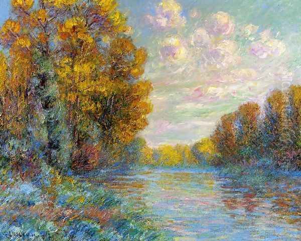 The River in Autumn Oil Painting by Gustave Loiseau