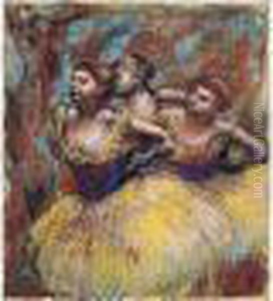 Trois Danseuses Oil Painting by Edgar Degas