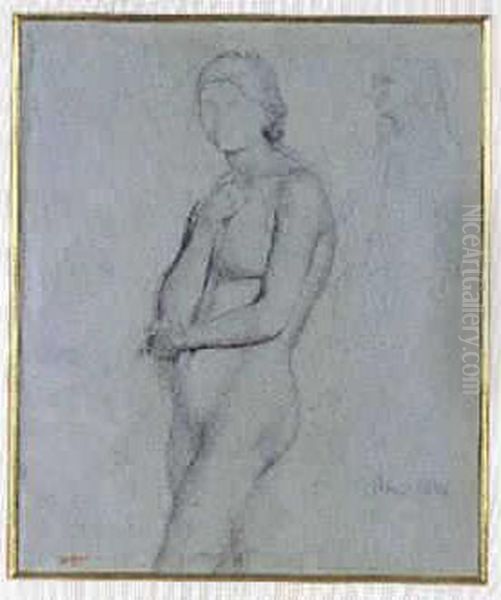 Etude De Femme Nue Oil Painting by Edgar Degas