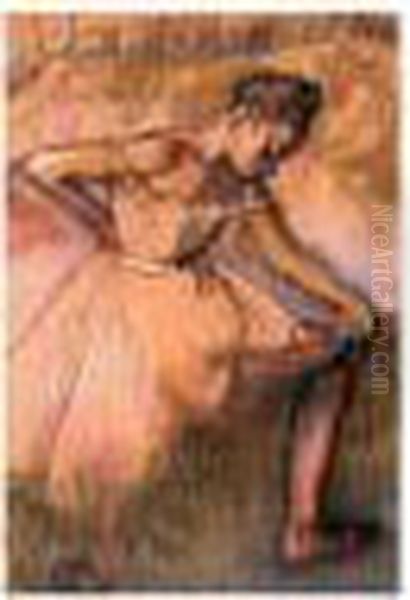 Danseuse Rose Oil Painting by Edgar Degas