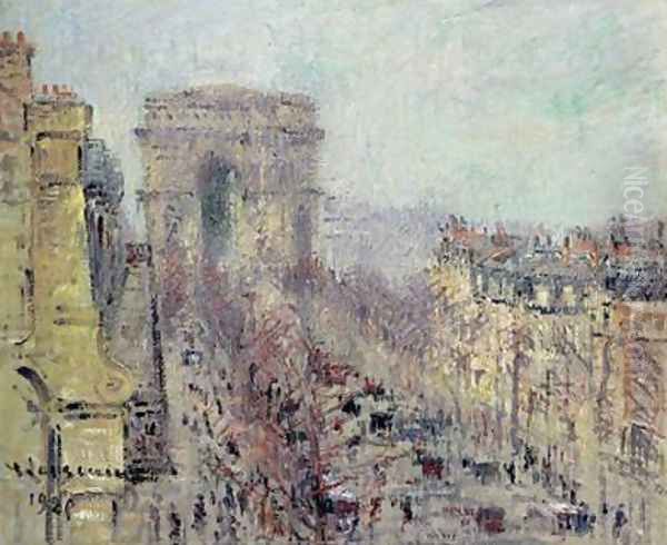 Avenue de Friedland Paris 1925 Oil Painting by Gustave Loiseau