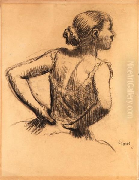 Buste De Danseuse Oil Painting by Edgar Degas