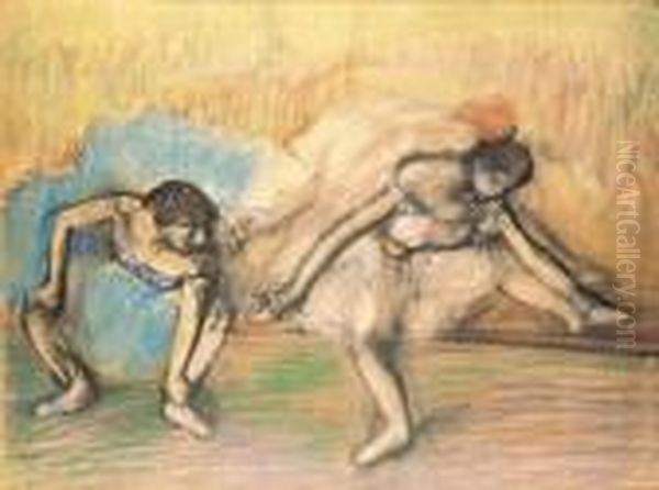 Danseuses Au Repos Oil Painting by Edgar Degas