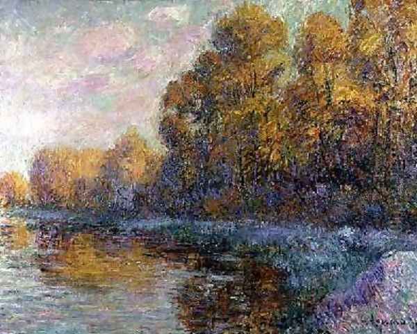 A River in Autumn 1909 Oil Painting by Gustave Loiseau