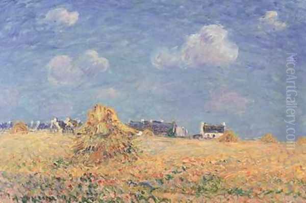 Haystacks Oil Painting by Gustave Loiseau