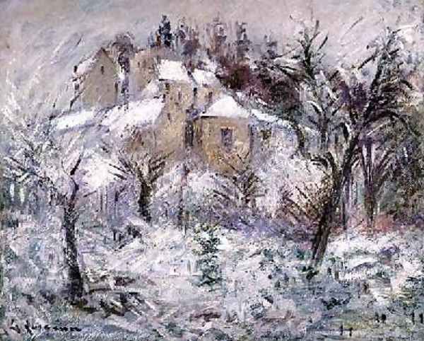 Houses at Pontoise 1930 Oil Painting by Gustave Loiseau