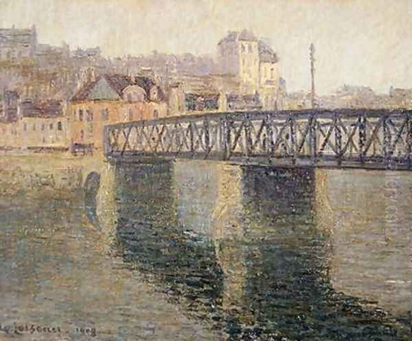 The Iron Bridge at St Ouen 1908 Oil Painting by Gustave Loiseau