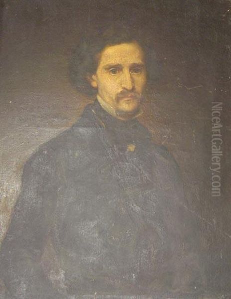 Portrait D'homme Oil Painting by Alfred Dehodencq