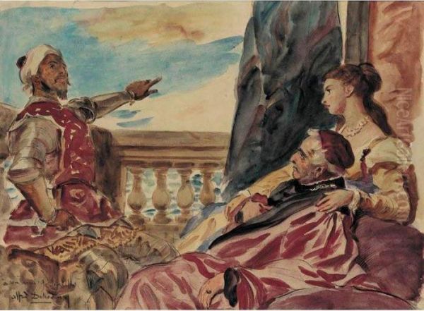 Othello Recounting His Battles by Alfred Dehodencq