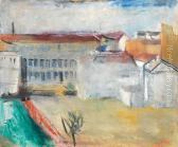 Periferia Milanese Oil Painting by Angelo Del Bon