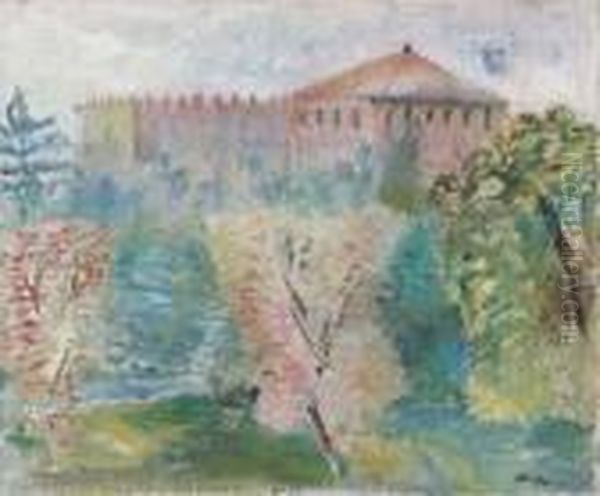 Parco In Autunno Oil Painting by Angelo Del Bon