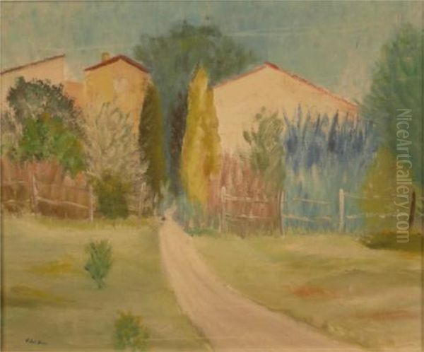 Vicolo Di Campagna Oil Painting by Angelo Del Bon