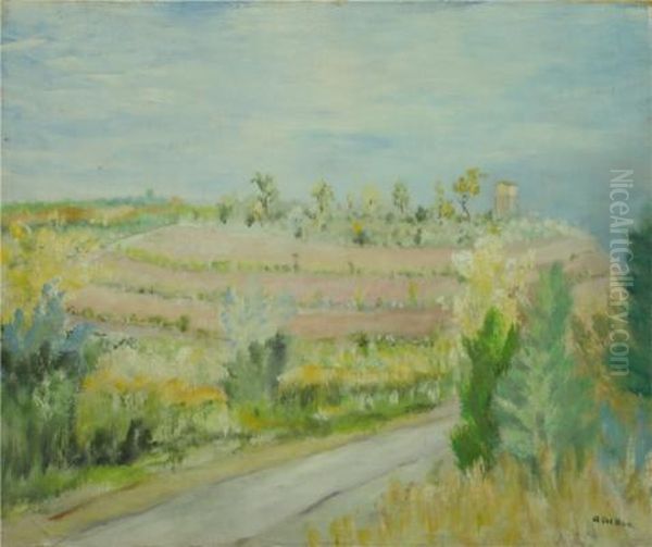 Colline Mantovane Oil Painting by Angelo Del Bon