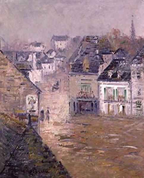 Fine Rain Pont Aven 1922 Oil Painting by Gustave Loiseau