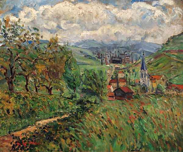 Route vers le village Oil Painting by Gustave Loiseau