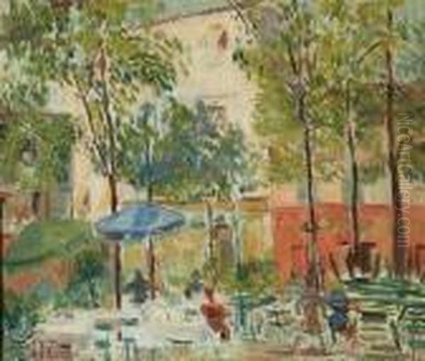 Piazzetta Ad Alassio Oil Painting by Angelo Del Bon