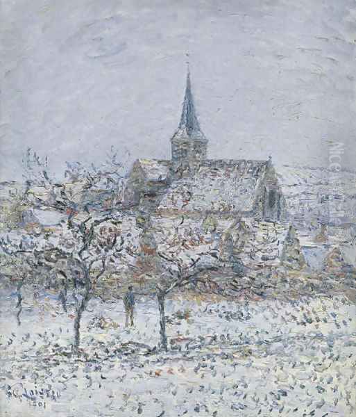 L'Eglise de Bennecourt Oil Painting by Gustave Loiseau