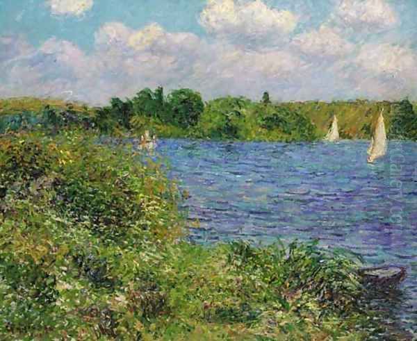 La Seine a Porte-Joie Oil Painting by Gustave Loiseau