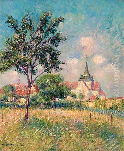 Le Village champs pres de l'eglise Oil Painting by Gustave Loiseau