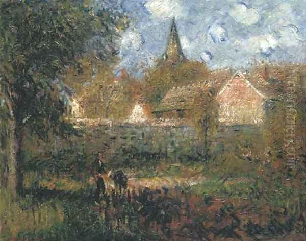 Le jardin du voisin Oil Painting by Gustave Loiseau