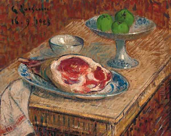 Nature morte au gigot Oil Painting by Gustave Loiseau