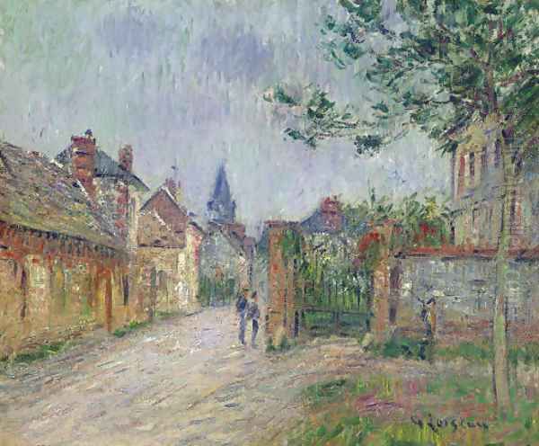 Scene de village Oil Painting by Gustave Loiseau