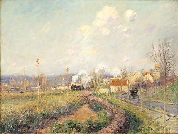 Paysage Saint-Ouen-L'Aumne (Landscape at Saint-Ouen-L'Aumne) Oil Painting by Gustave Loiseau