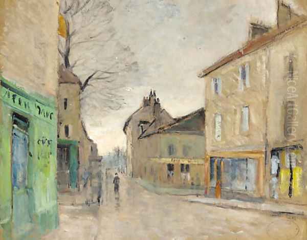 Rue du village Oil Painting by Gustave Loiseau