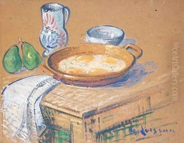 Nature morte aux oeufs Oil Painting by Gustave Loiseau