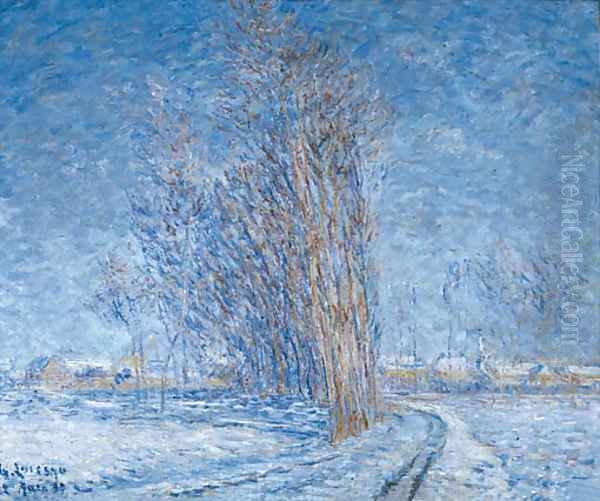 Paysage sous la neige Oil Painting by Gustave Loiseau