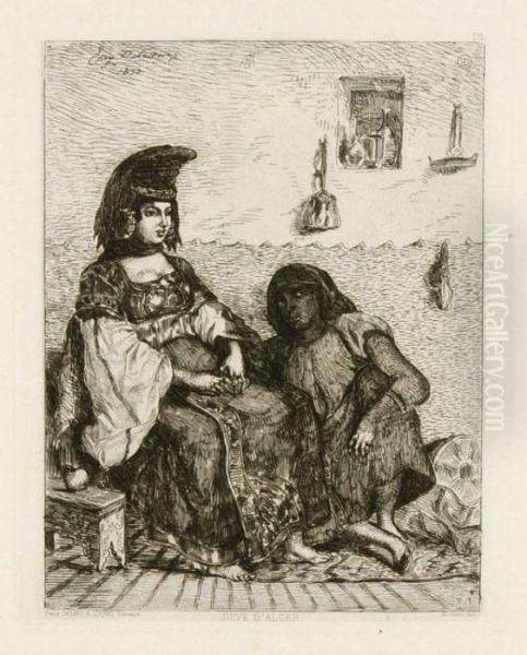 Juived'alger Oil Painting by Eugene Delacroix