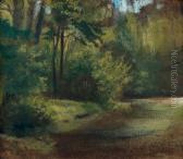 Coin De Parc, Sous-bois Oil Painting by Eugene Delacroix