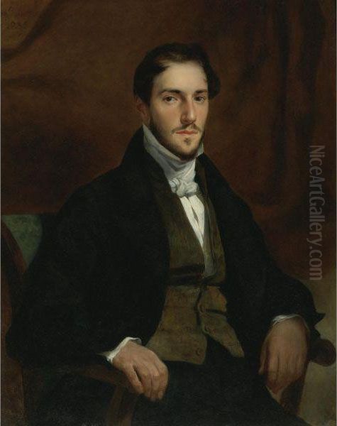 Portrait Of Felix Guillemardet Oil Painting by Eugene Delacroix