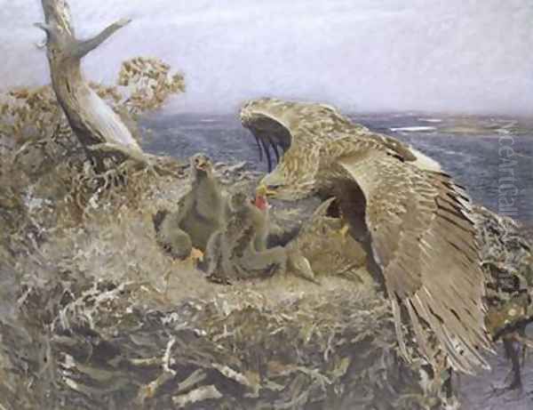 Sea Eagles Nest 1907 Oil Painting by Bruno Andreas Liljefors