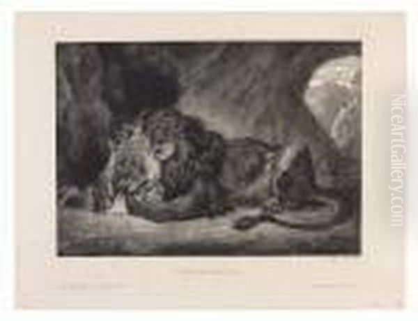 Lion D'atlas Oil Painting by Eugene Delacroix