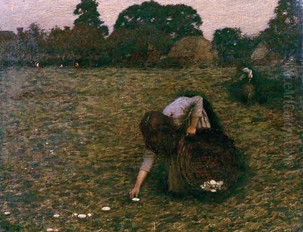 Dawn Oil Painting by Henry Herbert La Thangue