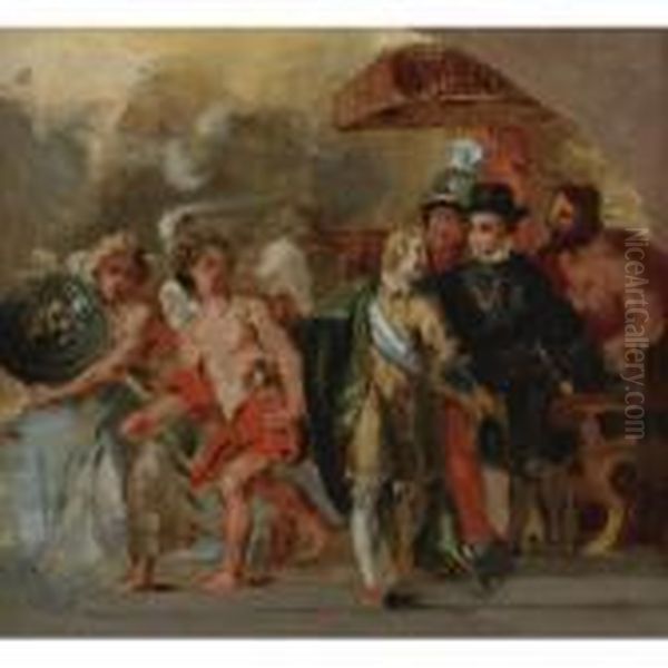 Stage Of Archduchess Isabella Oil Painting by Eugene Delacroix