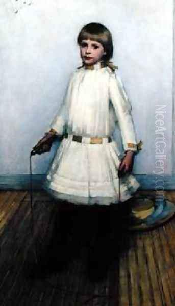 Girl with a Skipping Rope Oil Painting by Henry Herbert La Thangue