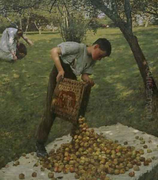 Cider Apples Oil Painting by Henry Herbert La Thangue