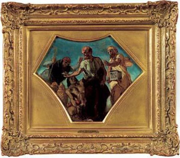 Hippocrate Refuse Les Presents Du Roi De Perse, Vers 1841 Oil Painting by Eugene Delacroix