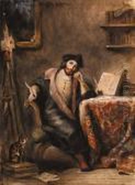 Faust Dans Son Cabinet Oil Painting by Eugene Delacroix