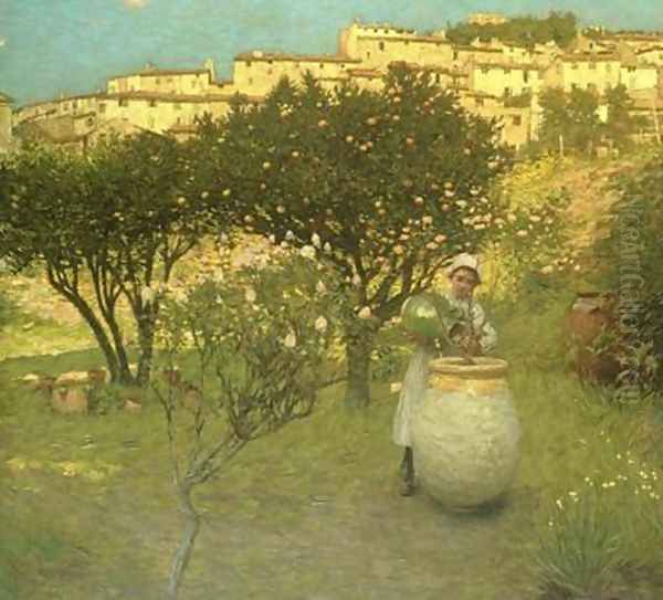 December in Provence Oil Painting by Henry Herbert La Thangue